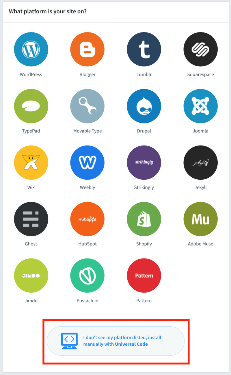 What platform is your site on?