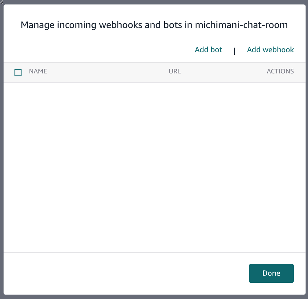 Amazon Chime create webhook url 2