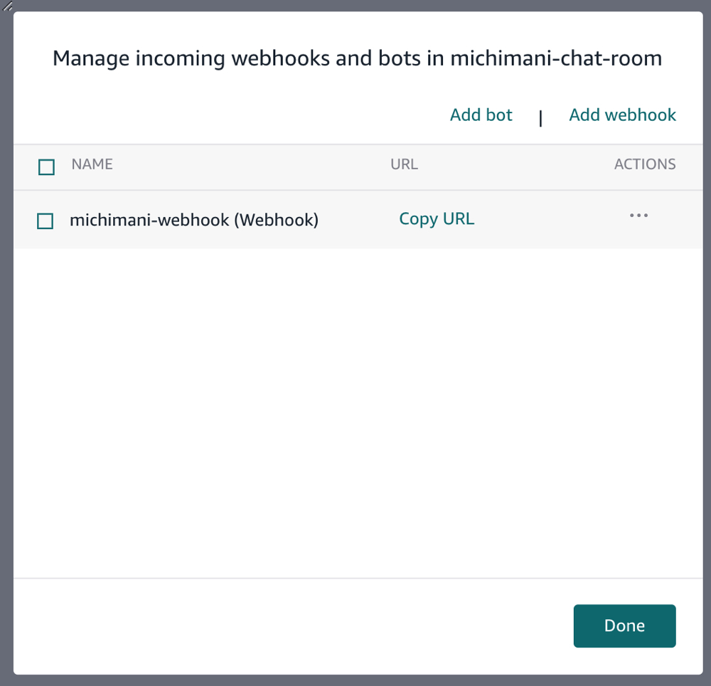 Amazon Chime create webhook url 4