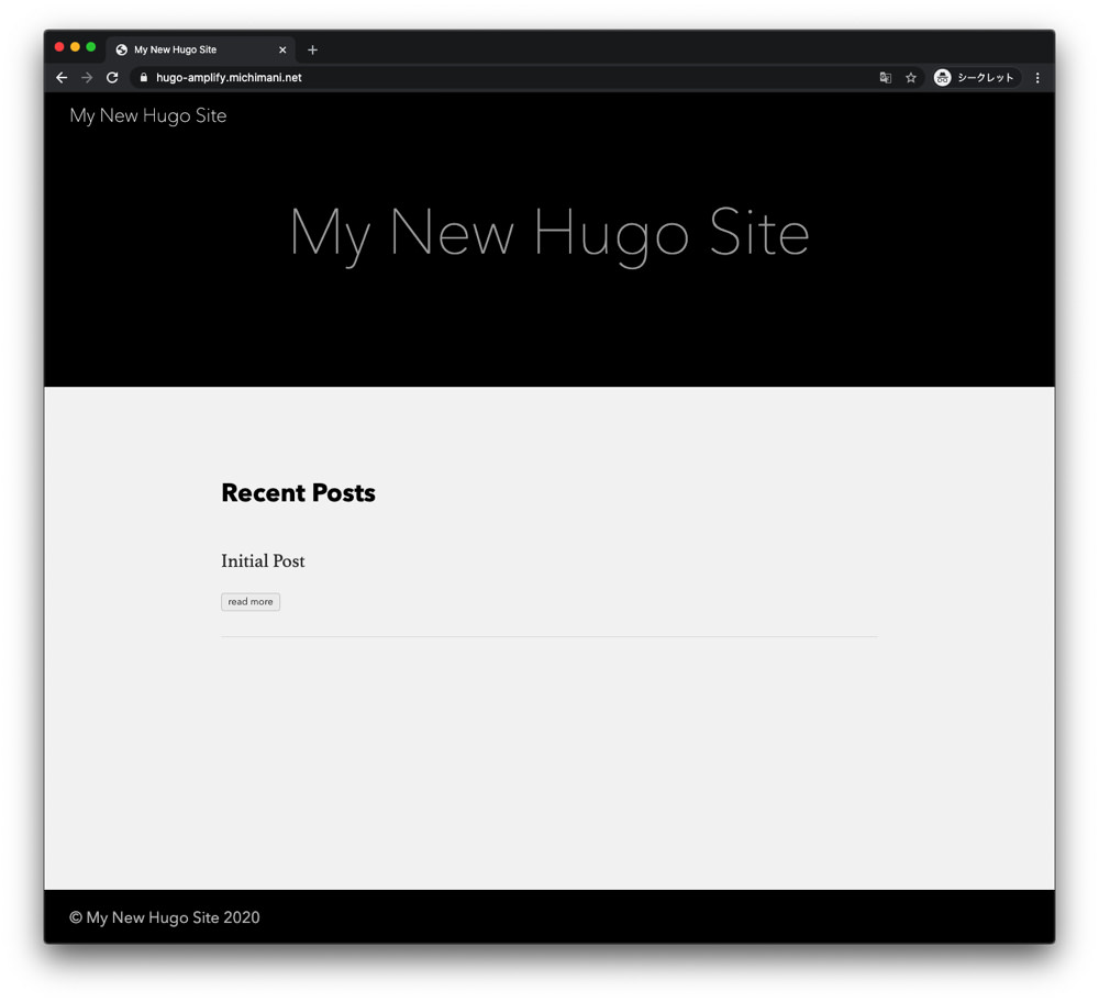 View on custom domain for Amplify App
