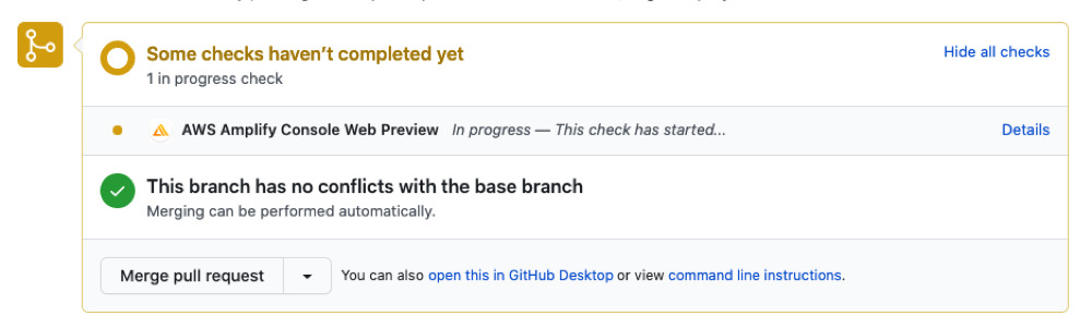Create pull request for mater branch of Amplify App 1